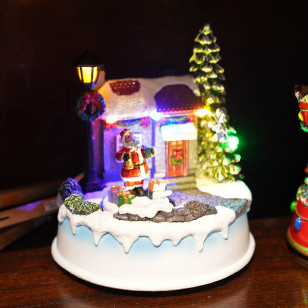 DULTON ( ダルトン ) LED GLOW VILLAGE SANTA IS COMING LED グロウ ヴィレッジ サンタ イズ カミング | 置物 | インテリア | 冬 | サンタ | クリスマス | サンタクロース | ギフト | 光る | プレゼント | X24-0717 | だるとん