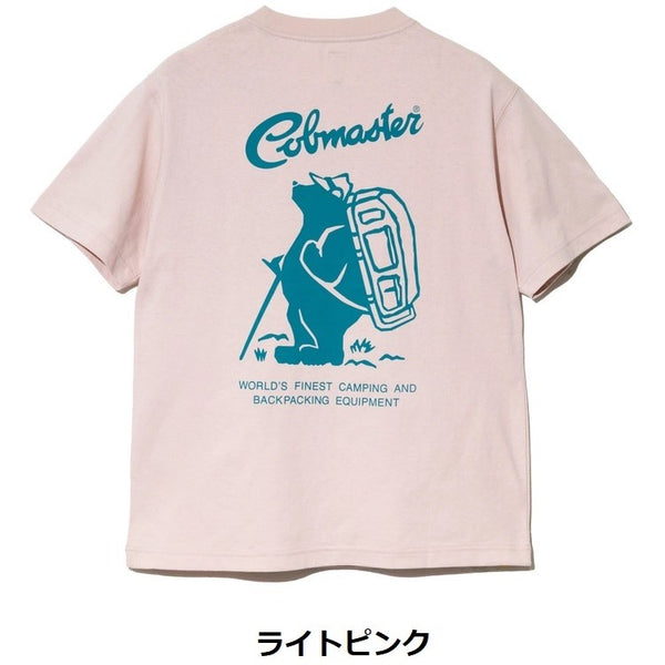 COBMASTER コブマスター 吸水速乾 抗菌防臭 ベーシック Tシャツ 半袖 メンズ スタンダードロゴ クルーネック 綿100% アウトドア キャンプ カジュアル スポーツ 春 夏 UV対策 インナー トップス