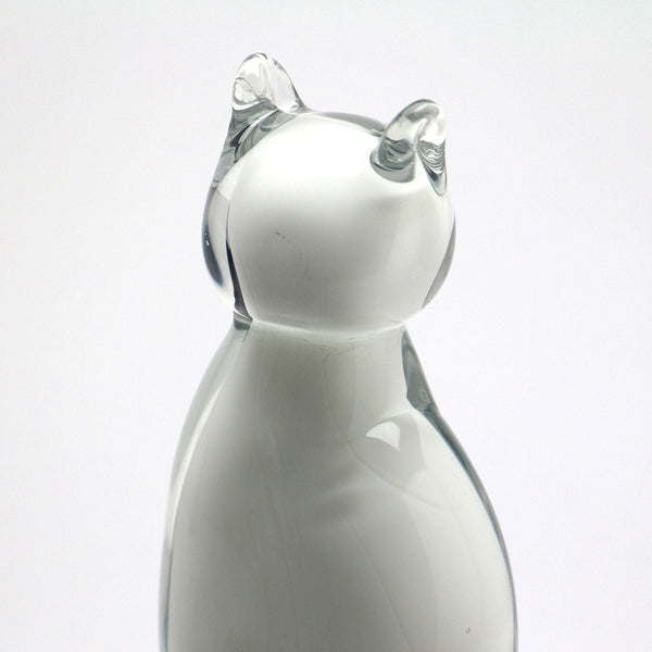 DETAIL ( ディテール ) Glass Objet Cat グラス オブジェ キャット | 猫 | ガラスオブジェ | 置物 | シンプル | 可愛い | ハンドメイド | 手のひらサイズ | ガラス | H0147 | ホワイト | ブラック | でぃてーる