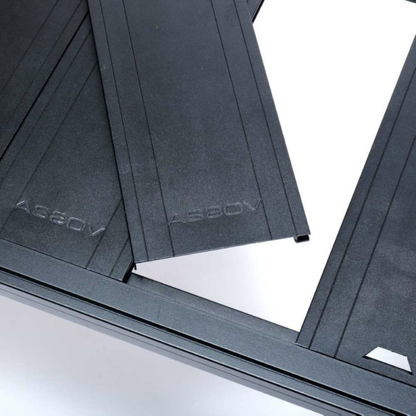 AS2OV ( アッソブ ) フォールディングテーブル | FOLDING TABLE | ブラック | 492502-10 | 大型テーブル | キャンプ | BBQ | デュオキャンプ | ソロキャンプ | 調整可能 | 高さ調節 | アルミ | 軽量 | ワンタッチ | ランタンポール | バッグ付 | あっそぶ