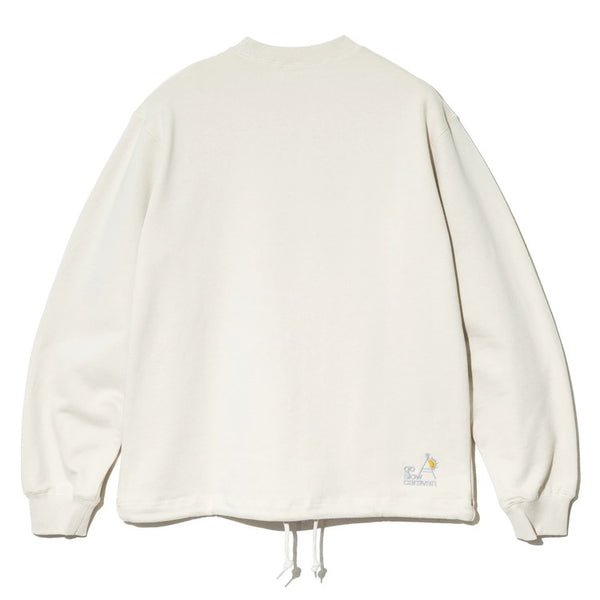 go slow caravan ( ゴースローキャラバン ) 空紡糸裏毛 スキレットピザクマ ヘムスピンドルクルースウェット  | MENS | WOMENS | メンズ | レディース | ウェア | トップス | 長袖 | スウェット | 352606 | 裏毛 | 秋 | 冬 | ごーすろーきゃらばん