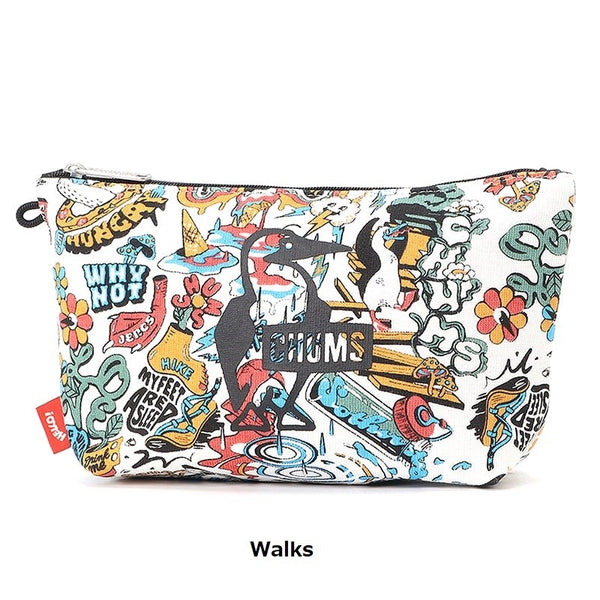 CHUMS ( チャムス ) ブービープリントポーチスウェット CH60-3828 | ポーチ | ペンケース | アウトドア | キャンプ | 撥水 | 撥油 | メイクポーチ | ちゃむす | メイクポーチ | 持ち運び | 旅行