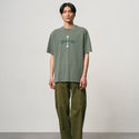 GRAMICCI ( グラミチ ) ボーンTシャツピグメントダイ Tシャツ 半袖Tシャツ カットソー クルーネック ユニセックス トップス コットン ピグメントダイ ヴィンテージライク 古着風 カジュアル アウトドア キャンプ レジャー タウンユース 春夏 グラミチTシャツ G6FM-T100