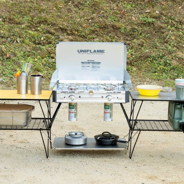 UNIFLAME ( ユニフレーム ) フィールドラック システムラック | オプション | デッドスペース | ラック | 取り付け | 簡単 | アウトドア | キャンプ | 耐荷重約5キロ | ステンレス | ゆにふれーむ | 611555