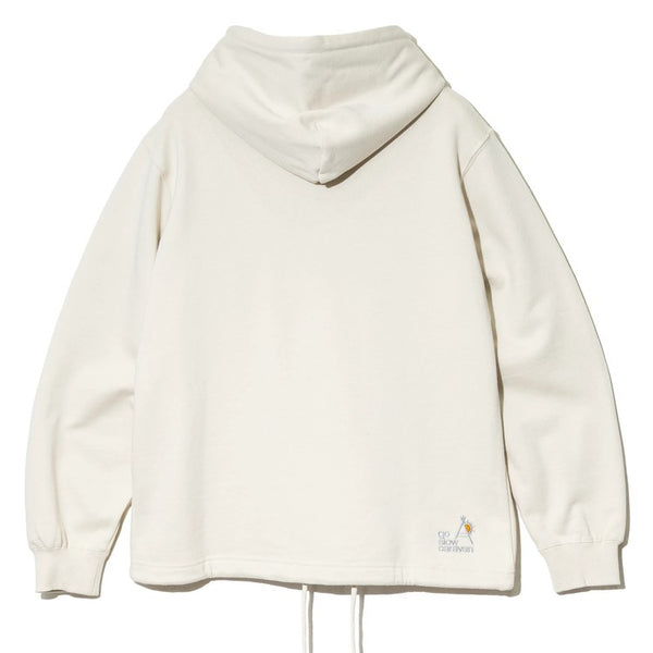 go slow caravan ( ゴースローキャラバン ) 空紡糸裏毛 スキレットピザ猫 ヘムスピンドルフーディー  | MENS | WOMENS | メンズ | レディース | トップス | 長袖 | 秋 | 冬 | 裏毛 | プリント | 352607 | カジュアル