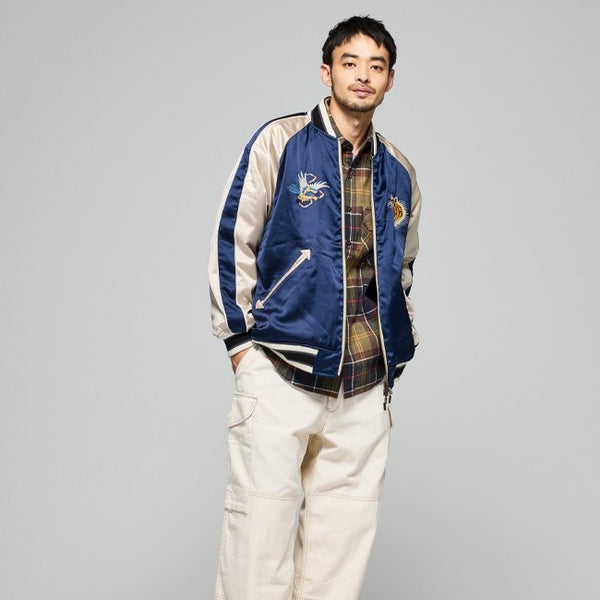 KRIFF MAYER ( クリフメイヤー ) スーベニア刺繍ひっくりスカジャン | MENS | メンズ | 2515102 | ジャケット | リバーシブル | 2way | アウター | 刺繍 | トラ | かっこいい | ミリタリー | オシャレ | 着こなし | くりふめいやー