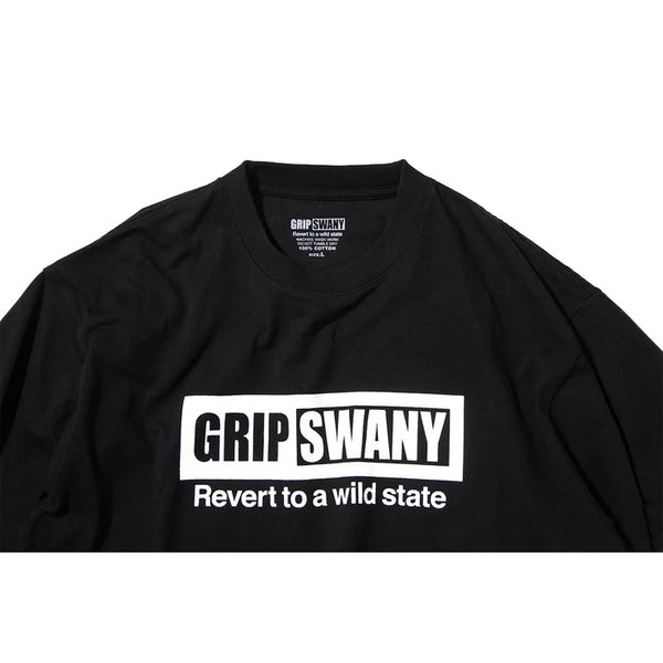 GRIP SWANY ( グリップスワニー ) 【 GSMCT0009 】 BOX LOGO TEE | シャツ | 半袖 | 半袖シャツ | Tシャツ | ロゴ | シンプル | ショートスリーブTシャツ | プリントT | 夏服 | カジュアル | ぐりっぷすわにー