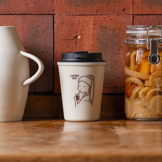 RIVERS ( リバーズ ) ウォールマグ スリーク COFFEE BOY | 名画 | モチーフ | コップ | カップ | マグカップ | 可愛い | プレゼント | ギフト | 軽い | タンブラー | 持ち運び | 運転 | シンプル | コラボ | 割れにくい | ドライブ | 在宅ワーク | オフィス | 二重構造