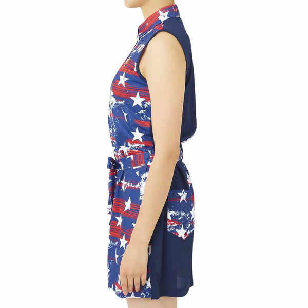 【 SALE 】 LOUDMOUTH ( ラウドマウス ) レディース ノースリーブワンピース プリマスロック | ゴルフ | ゴルフウェア | ワンピース | 吸汗速乾 | UV | 接触冷感 | 夏 | 762658 | らうどまうす