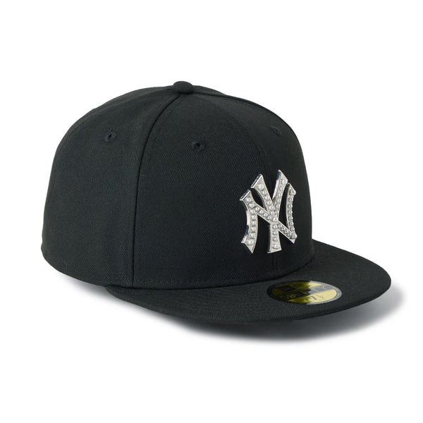 NEW ERA ( ニューエラ ) 59FIFTY MLB パール バッジ Pearl Badge ニューヨーク・ヤンキース ブラック | 帽子 | キャップ | オシャレ | 14745148 | お出かけ | 野球帽 | フラットバイザー | ユニセックス | にゅーえら