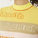 【 SALE 】LOUDMOUTH ( ラウドマウス ) レディース キャップスリーブニット 半袖モックネック | ホワイト | ゴルフ | ゴルフウェア | トップス | オシャレ | 可愛い | 派手 | ポリエステル | 動きやすい | 763651 | らうどまうす