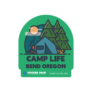 STICKER PACK ( ステッカーパック ) キャンプライフオレゴン | ステッカー | 車 | ハードケース | キャリーケース | ハードボックス | 貼る | すてっかーぱっく | すてっかー | SPL00671