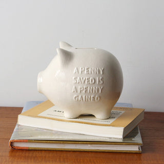 DETAIL ( ディテール ) Crackle Piggy Bank | クラックル ピギー バンク | ぽってり | ヴィンテージ | ブタの貯金箱 | 貯金箱 | 陶器 | インテリア | 可愛い | シンプル | プレゼント | ギフト | 3724P | 白色 | ホワイト | でぃてーる