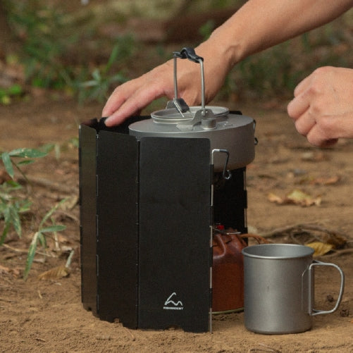 HIGHMOUNT ( ハイマウント ) ウィンドスクリーンショート ブラック | 風防 | ウインドスクリーン | アノダイズド加工 | かっこいい | シンプル | コンパクト | アウトドア | キャンプ | 登山 | 持ち運び | 23030 | 軽い | 軽量 | はいまうんと