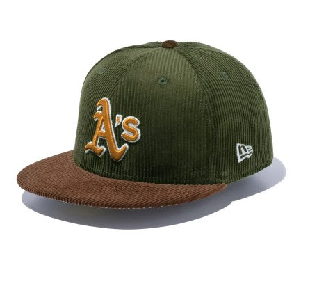 NEW ERA ( ニューエラ ) 59FIFTY MLB Corduroy コーデュロイ オークランド・アスレチックス カーキ チョコバイザー  13751122