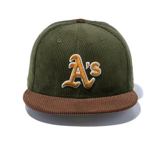 NEW ERA ( ニューエラ ) 59FIFTY MLB Corduroy コーデュロイ オークランド・アスレチックス カーキ チョコバイザー  13751122