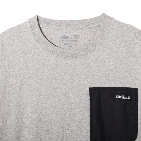 GRIP SWANY ( グリップスワニー ) 【 GSMCT-122 】 GEAR POCKET LS TEE | Tシャツ | ロンT | ロングTシャツ | シンプル | アウトドア | キャンプ | オシャレ | 異素材 | コットン | ぐりっぷすわにー