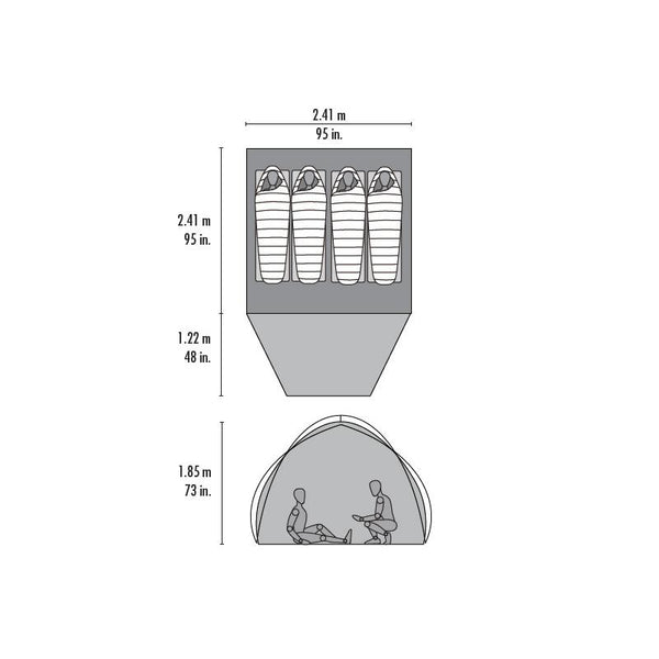 【 SALE 】 MSR ( エムエスアール ) ハビチュード 4 タン | テント | アウトドア | キャンプ | 登山 | 背が高い | 使いやすい | ファミリーキャンプ | ファミリーテント | えむえすあーる