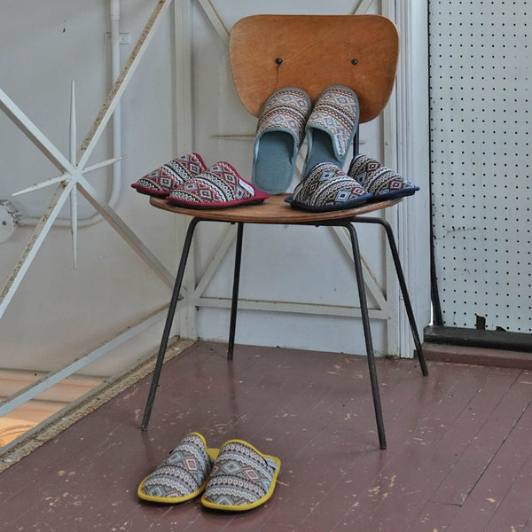 DULTON ( ダルトン ) SLIPPERS SAMOA スリッパ サモア | メンズ | レディース | 履物 | 室内 | 家 | 来客 | 自宅 | 織り柄 | サモア柄 | ルームシューズ | 袋付 | 旅行 | 行事 | 持ち運び | 携帯 | RN-0783 | だるとん