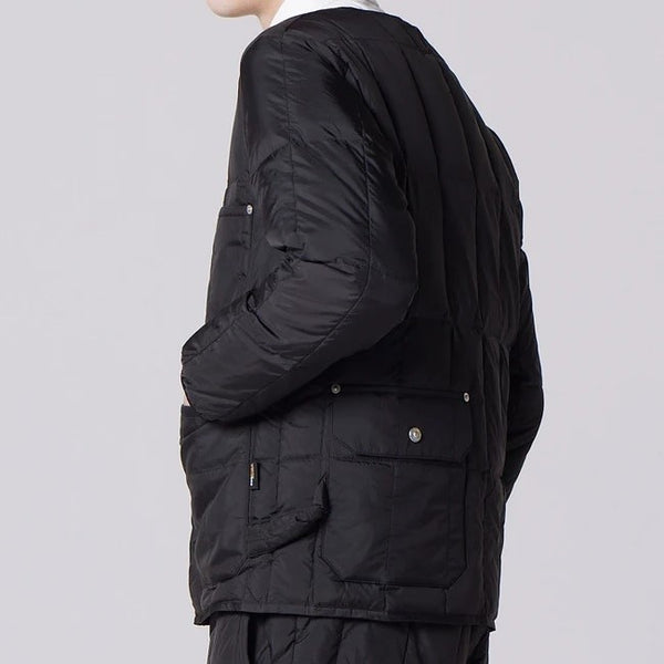 TAION ( タイオン ) ワーク クルーネック ダウンジャケット | アウター | ジャケット | 軽い | コンパクト | 軽量 | アウトドア | キャンプ | レジャー | シンプル | 保温 | 防寒 | 冬 | 定番 | 定番ダウン | TAION-104BWK | たいおん