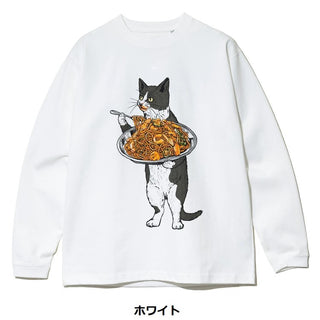 go slow caravan ( ゴースローキャラバン ) 超ヘビーUSA/C ナポリタン猫 ロングスリーブ TEE MENS | WOMENS | Tシャツ | ウェア | トップス | 長袖 | ネコ | メンズ | レディース | 351909 | カジュアル | ごーすろーきゃらばん