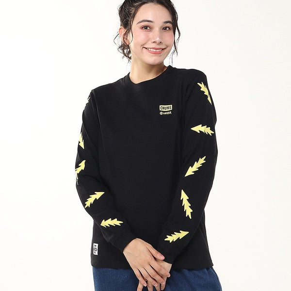 CHUMS ( チャムス ) かせきさいだぁパターンブラッシュドロングスリーブTシャツ | ロンT | ロングTシャツ | 長袖 | ウェア | トップス | バックプリント | ブービー | ブービーバード | CH01-2636 | ちゃむす | オシャレ | 秋服 | コットン