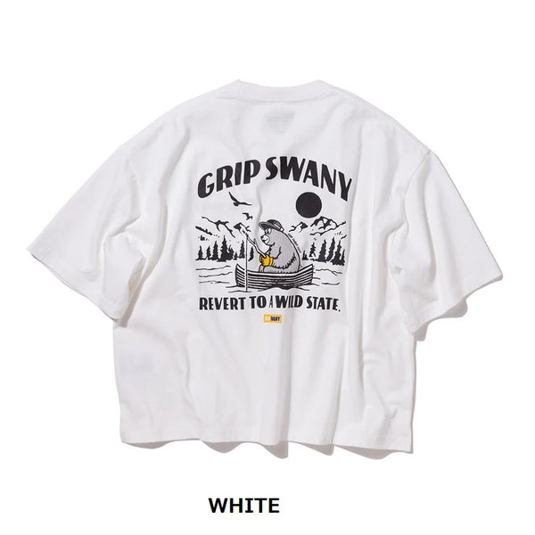 GRIP SWANY ( グリップスワニー ) 【 GSWCT0043 】 W`S BEAR PRINT TEE | シャツ | ウィメンズ | レディース | Tシャツ | 半袖 | 夏服 | バックプリント | シンプル | 綿100% | ロゴ | クマ