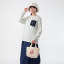 CHUMS ( チャムス ) フラッフィーポケットブラッシュドロングスリーブTシャツ 長袖Tシャツ ロンT 長袖カットソー メンズ レディース ユニセックス トップス ブラッシュド フラッフィー ポケット付き クルーネック カジュアル アウトドア キャンプ 秋冬 CH01-2880