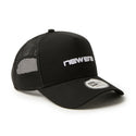 NEW ERA ( ニューエラ ) 9FORTY A-Frame トラッカー リニアロゴ ブラック/ホワイト | 帽子 | キャップ | サイズ調整 | 日よけ | オシャレ | 綿 | メッシュ | スナップバック | ユニセックス | 定番 | 14942622 | にゅーえら