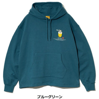 go slow caravan ( ゴースローキャラバン ) 空紡糸裏毛 猫と麦酒ヘムスピンドル BOX フーディー  | MENS | WOMENS | メンズ | レディース | ウェア | トップス | 綿100％ | スウェット | フーディ | バックプリント | 352609 | カジュアル