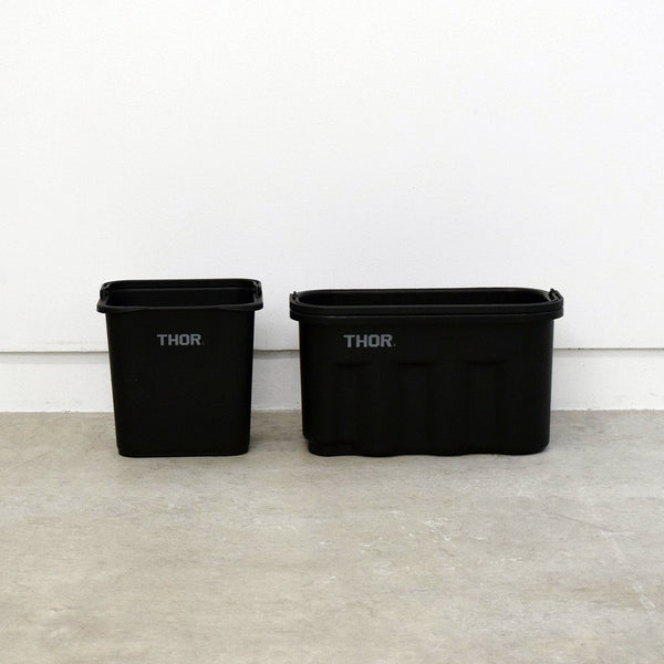 THOR ( ソー ) Quadrate Bucket DC 9.5L "Black" クアッドレイトバケツ DC 9.5L ブラック | バケツ | スクエア | 収納 | 無骨 | シンプル | 黒色 | かっこいい | 368095BLKC | そー | 持ち運び