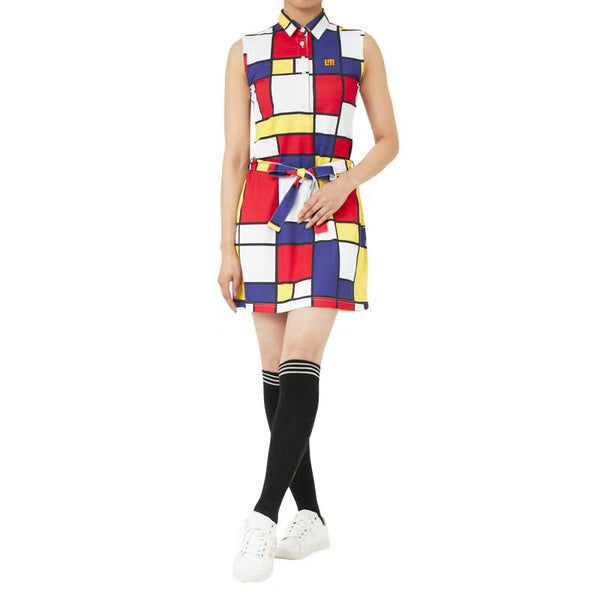 【 SALE 】 LOUDMOUTH ( ラウドマウス ) レディース ノースリーブ | ワンピース | ダッチトリート | ゴルフ | ゴルフウェア | ポリエステル | 吸汗 | 速乾 | UV | 接触冷感 | らうどまうす | 762664