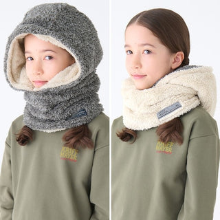 KRIFF MAYER ( クリフメイヤー ) ニンジャりん フード型 ボリューム ネックウォーマー | MENS | LADYS | KIDS | J2527845 | メンズ | レディース | キッズ | ユニセックス | 防寒 | 暖かい | 寒さ対策 | 通学 | オシャレ | 2way | マフラー | ボア | リバーシブル