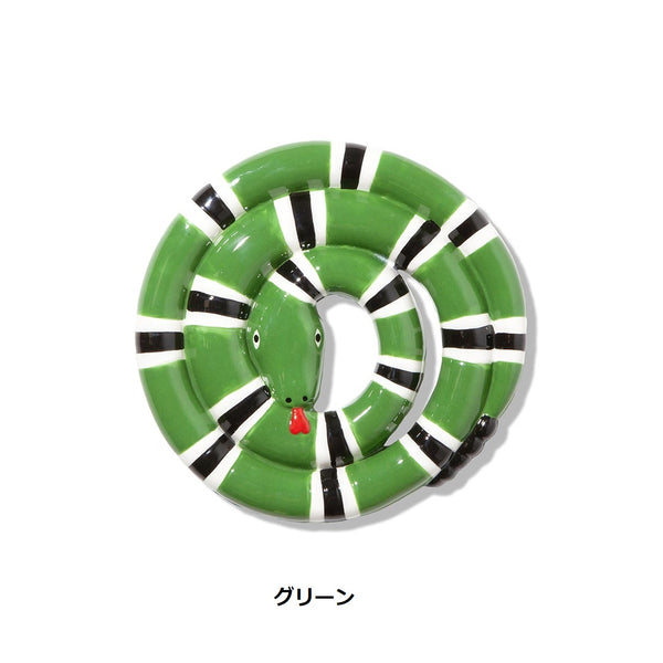 DETAIL ( ディテール ) Snake Trivet | DOIY スネーク トリベット | ヘビモチーフ | 鍋敷き | 緑 | ピンク | おもしろい | プレゼント | ギフト | 爬虫類 | トグロ | 陶器 | キッチン | 台所用品 | 料理 | 食卓 | H0159 | でぃてーる | へび | 蛇 | ヘビ