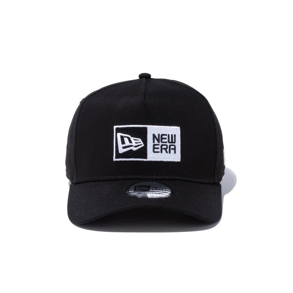 NEW ERA ( ニューエラ ) 9FORTY A-Frame ボックスロゴ ブラック × ホワイト | 帽子 | キャップ | 日よけ | 14525033 | アウトドア | キャンプ | お出かけ | ユニセックス | 定番 | スナップバック | にゅーえら
