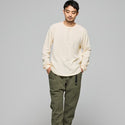 KRIFF MAYER ( クリフメイヤー ) ハニカムワッフルヘンリーロンT メンズ 長袖Tシャツ ロンT ヘンリーネック ワッフル サーマル 無地 カジュアル アメカジ ミリタリー インナー トップス ラウンド裾 リブ袖 ヴィンテージ 秋冬春 アウトドア キャンプ デイリー 2517820