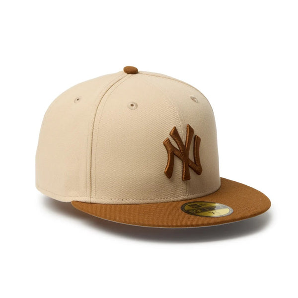 NEW ERA ( ニューエラ ) 59FIFTY Powered by GORO MIN-NANO ニューヨーク・ヤンキース オーツミルク/ティラミス 帽子 キャップ アウトドア 中津川吾郎 ポリエステル 15175514 おしゃれ