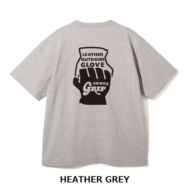 GRIP SWANY ( グリップスワニー ) 【 GSMCT-117 】 GLOVE LOGO TEE | 半袖 | シャツ | Tシャツ | アパレル | コットン100% | バックプリント | オシャレ | アウトドア | お出かけ | キャンプ | レジャー | ぐりっぷすわにー