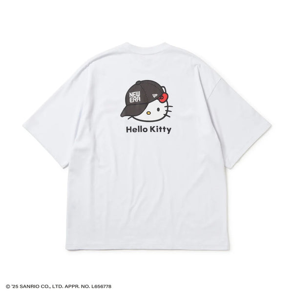 NEW ERA ( ニューエラ ) 半袖 オーバーサイズド コットン Tシャツ HELLO KITTY キャップ | シャツ | 半袖シャツ | ブラック | ホワイト | キティちゃん | ハローキティ | コラボ | 14348709 | 14348710 | にゅーえら | 夏服
