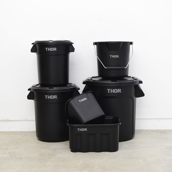 THOR ( ソー ) Quadrate Bucket DC 9.5L "Black" クアッドレイトバケツ DC 9.5L ブラック | バケツ | スクエア | 収納 | 無骨 | シンプル | 黒色 | かっこいい | 368095BLKC | そー | 持ち運び