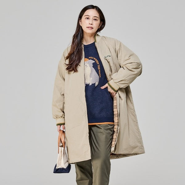 KRIFF MAYER ( クリフメイヤー ) ロングスタジャン | LADYS | レディース | W2525114 | アウター | スタジャン | 長め | 体型カバー | 冬 | シンプル | 暖かい | カジュアル | 防寒 | 保温 | プレゼント | ギフト | くりふめいやー