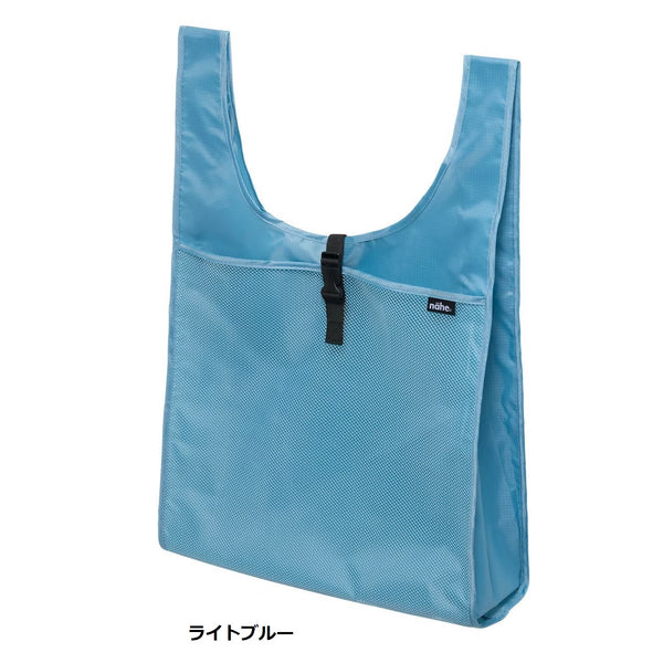 HIGHTIDE ( ハイタイド ) ショッパー L | エコバッグ | コンパクト | 大きめ | お買い物 | 買い物バッグ | シンプル | サブバッグ | 軽い | 軽量 | ネーエ | 幅広 | 持ち手 | メッシュポケット | GB288 | はいたいど