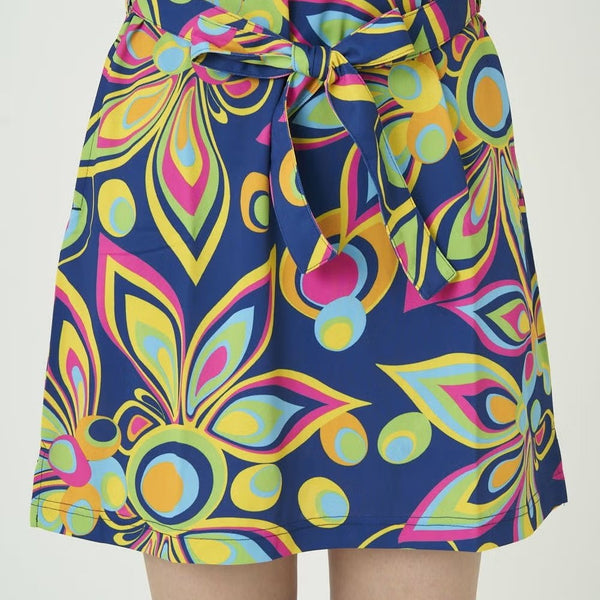 【 SALE 】 LOUDMOUTH ( ラウドマウス ) レディース ワンピース プレミアムカノコ素材 | シャガデリックブルー  | 吸汗速乾 | UV | 接触冷感 | ゴルフ | ゴルフウェア | 夏 | 涼しい | 派手 | 763658 | らうどまうす