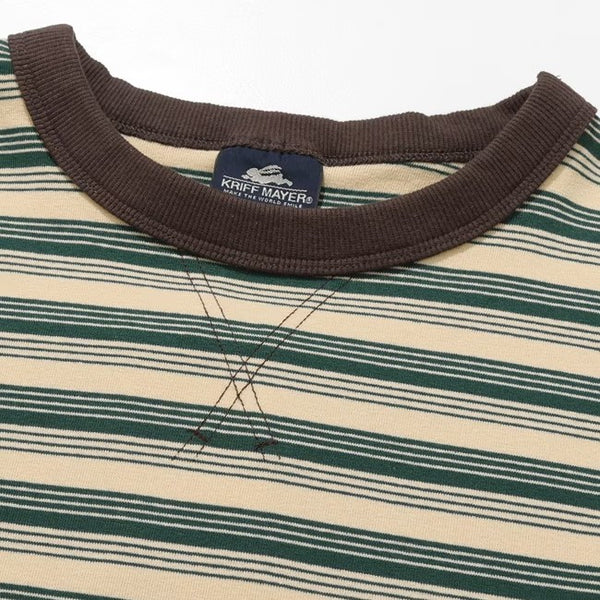 KRIFF MAYER ( クリフメイヤー ) チルタイムボーダースウェットT | MENS | 2547807 | メンズ | ボーダー | 半袖 | シャツ | カジュアル | ワンポイント | 半袖Tシャツ | キャンプ | お出かけ | アウトドア | くりふめいやー