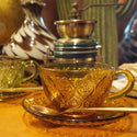 DULTON ( ダルトン ) GLASS CUP & SAUCER "FIORE" ガラス カップ ＆ ソーサー " フィオーレ " レトロ | ホームパーティー | レトロ | 可愛い | プレゼント | A615-818 | だるとん