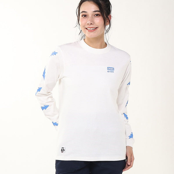 CHUMS ( チャムス ) かせきさいだぁパターンブラッシュドロングスリーブTシャツ | ロンT | ロングTシャツ | 長袖 | ウェア | トップス | バックプリント | ブービー | ブービーバード | CH01-2636 | ちゃむす | オシャレ | 秋服 | コットン