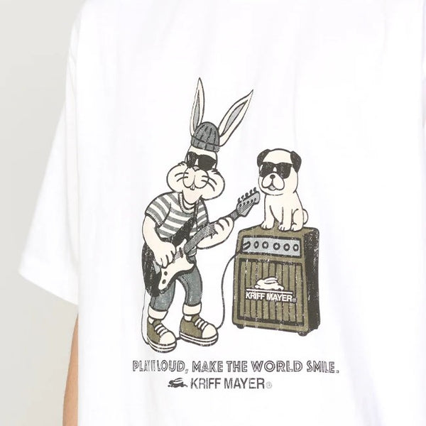 KRIFF MAYER ( クリフメイヤー ) クリフラビット半袖Tシャツ | ギター | 2556300 | 半袖 | Tシャツ | 綿100% | プリントT | カジュアル | 夏 | オシャレ | お出かけ | メンズ | レディース | くりふめいやー