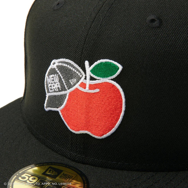 NEW ERA ( ニューエラ ) 59FIFTY HELLO KITTY リンゴ ブラック | 帽子 | キャップ | 日よけ | ユニセックス | キャンプ | アウトドア | ポリエステル | キティちゃん | ハローキティ | にゅーえら | 14348626