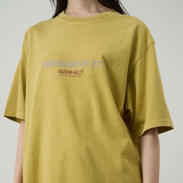 GRAMICCI ( グラミチ ) FOOTPRINTS TEE PIGMENT DYED フットプリントTシャツピグメントダイ | シャツ | Tシャツ | アパレル | 半袖 | 半袖Tシャツ | G6SU-T119 | カジュアル | バックプリント | ぐらみち