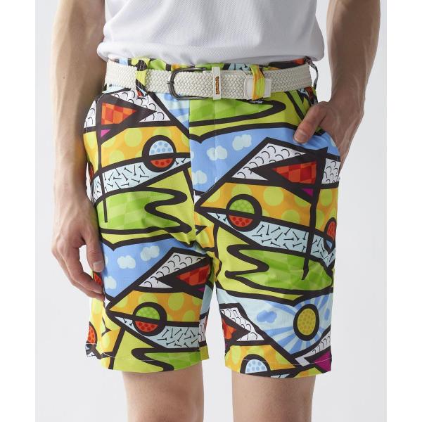 LOUDMOUTH ( ラウドマウス ) メンズ ECOベントメッシュ 柄ショートパンツ | ハーフパンツ | パンツ | ゴルフ | ウェア | ゴルフウェア | 派手 | 吸汗速乾 | UV | 接触冷感 | 遮熱 | ストレッチ | 765303